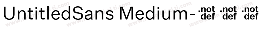 UntitledSans Medium字体转换